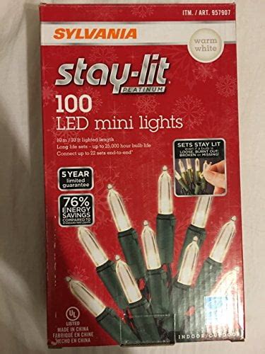 Sylvania Stay-Lit Platinum LED Indoor/Outdoor Christmas String Lights ...