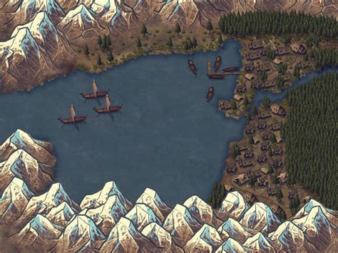 Viking map inspired by Kattegat (Vikings) : inkarnate