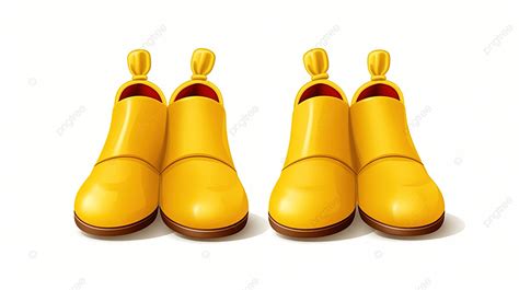 Cute Cartoon Feet In Yellow Shoes Pair Of Christmas Elf Foot Isolated On White Background, Funny ...