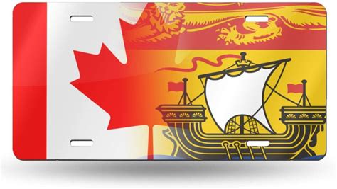 Flag of New Brunswick Canada Art Metal License Plate Vanity Car Plate 6" X 12" : Amazon.ca ...