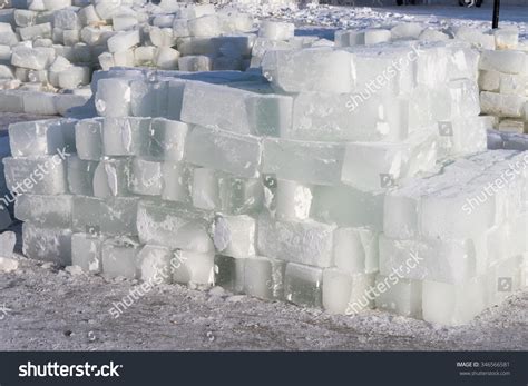 Winter Ice Bricks Stock Photo 346566581 : Shutterstock