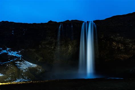 Seljalandsfoss at Night | Seljalandsfoss waterfall, Seljalandsfoss ...