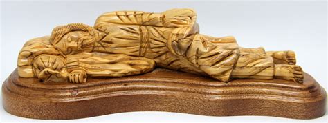 Olivewood Sleeping Saint Joseph Sculpture – Holy Land Shopping