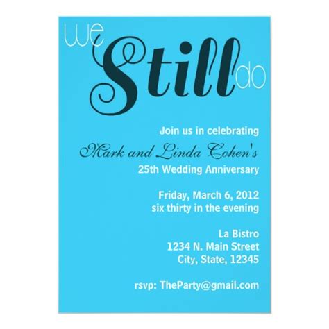 We Still Do Anniversary Invitation | Zazzle.com