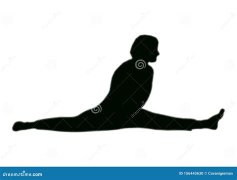 Silhouette of a Person Stretching Stock Illustration - Illustration of person, karate: 156443630