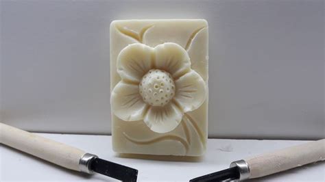 Soap carving tutorial..flower decorative.. | Soap flower carving, Soap carving, Diy soap carving