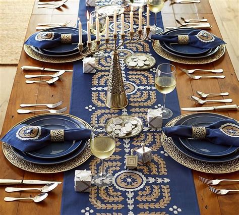 Beautiful Setting For Hanukkah..... | Hanukkah table setting, Hanukkah decorations, Chanukah decor