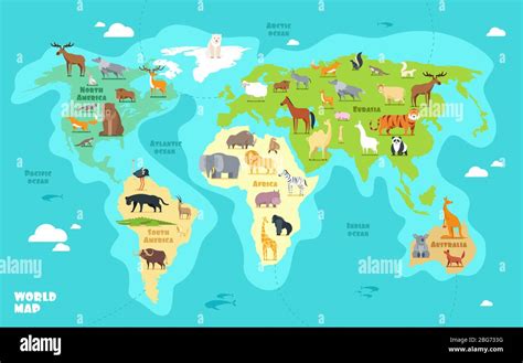 World Map Oceans For Kids
