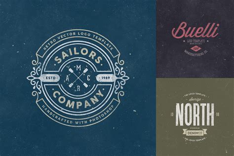 Retro Logo Templates V.04 on Behance