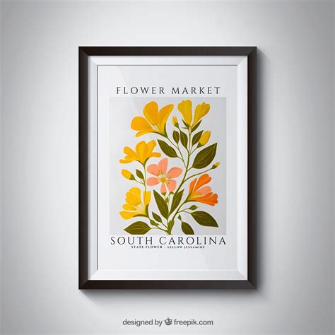 South Carolina State Flower Print South Carolina Flower - Etsy