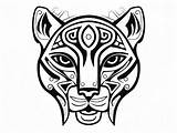 Sophisticated Panther Coloring  Page sketch template
