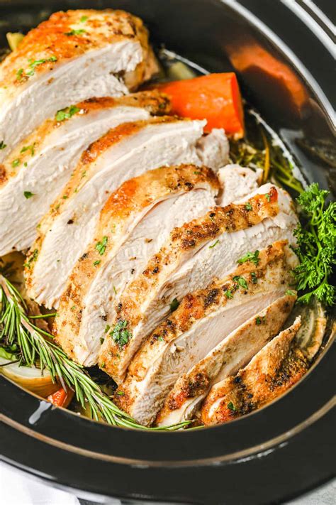 Crock Pot Turkey Breast (With a Herbed Butter Rub!) - Spend With Pennies