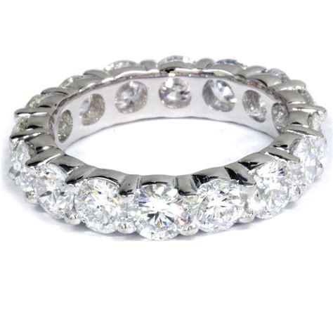 5.00CT Diamond Eternity Ring VVS Round Brilliant Cut - Etsy