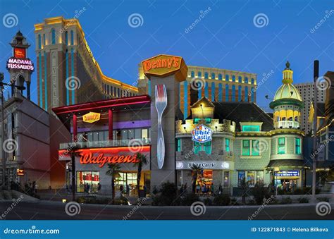 Las Vegas Strip Buildings Attractions, Nevada Editorial Stock Photo ...