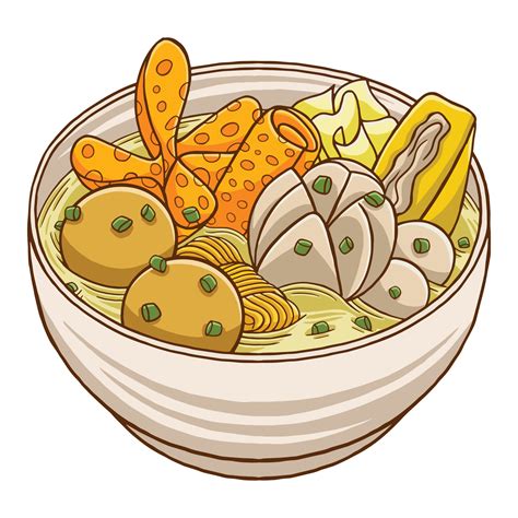 Bakso Malang Indonesian Food in Flat Design Style 6555990 Vector Art at Vecteezy