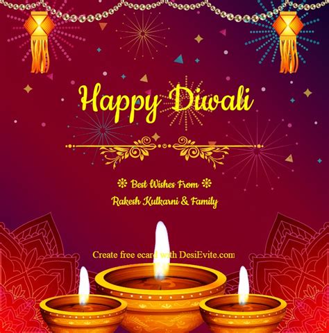 diwali greeting card without photo