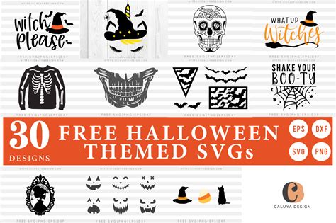 30 Free Halloween Themed SVG Cut File for Cricut