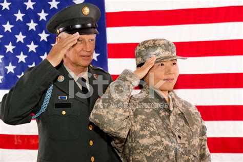 Military. Army Officer, Soldier Salute The American Flag. Stock Photo | Royalty-Free | FreeImages