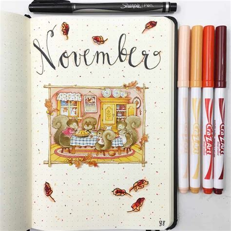 25 Stunning November bullet journal ideas and cover pages # ...