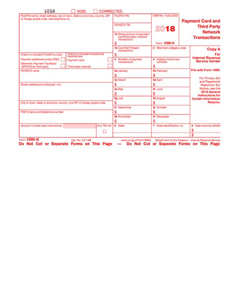 Form 1099-K - Fill Online, Printable, Fillable Blank | form-1099-k.com