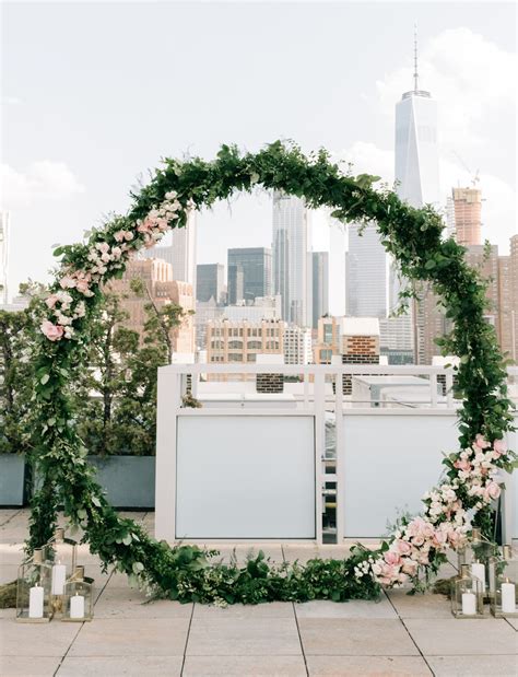 Modern Garden Party Rooftop Wedding in New York City | Green Wedding Shoes