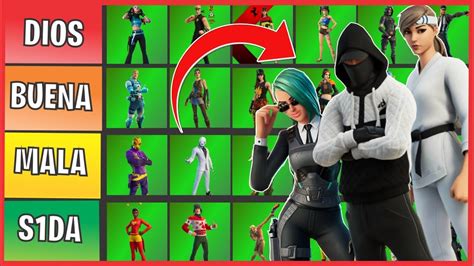 Fortnite -TODAS LAS SKINS de 800 PAVOS ORDENADAS de MEJOR A PEOR (Tier ...