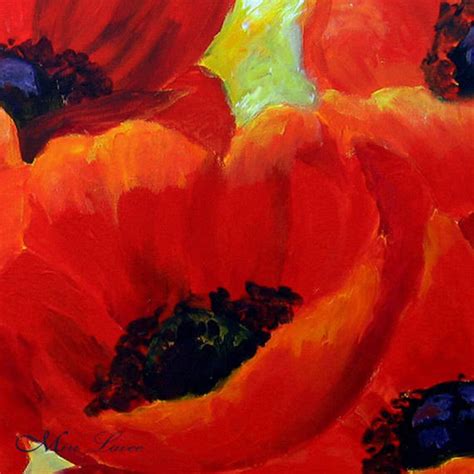 Living Room Wall Art Colorful Wall Art Red Flower Art - Etsy