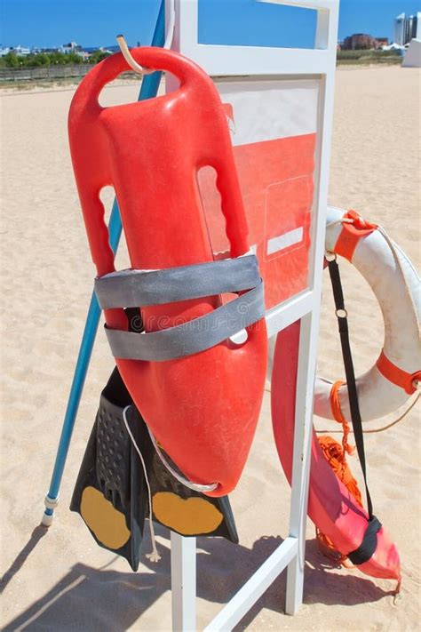 Marine Equipment Lifeguard At The Beach. Stock Photo - Image of circle, assistance: 24585762