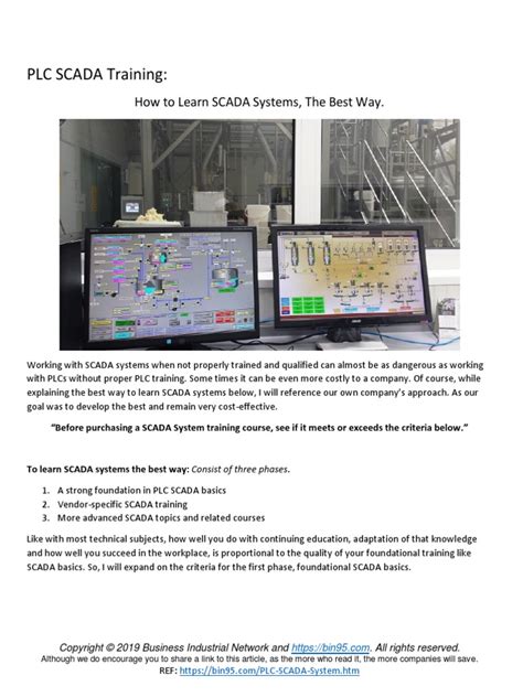 Tips On Selecting The Best SCADA Training | PDF | Scada | Programmable Logic Controller