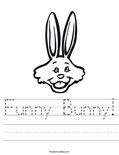 Funny Bunny Worksheet - Twisty Noodle