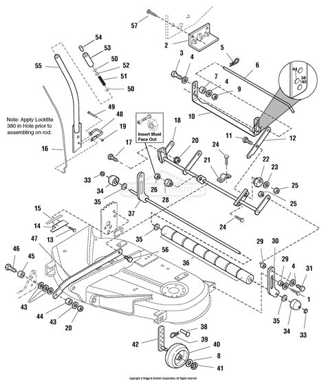 Simplicity 1693960 - 38" Mower Deck Parts Diagram for 38" Mower Deck - Height Adjustment ...