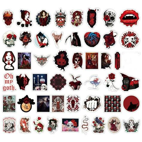 Gothic Stickers Horror Goth Punk Cool Graffiti Decal for | Etsy