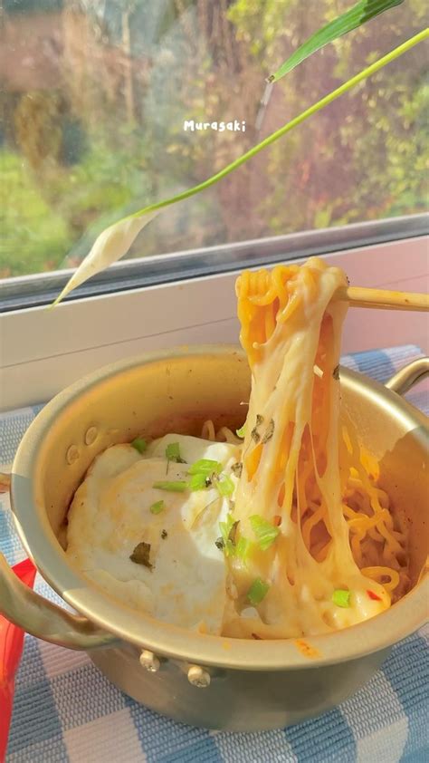 Cheesy Shin Ramyun recipe🧀 | Easy snacks, Easy meals, Ramen recipes easy