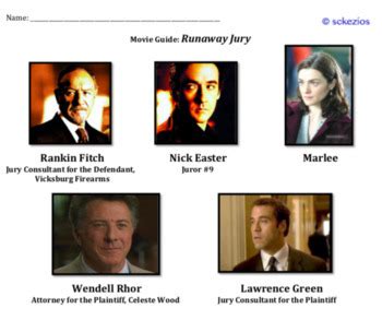 Runaway Jury Movie Guide by American History Fanatic | TpT