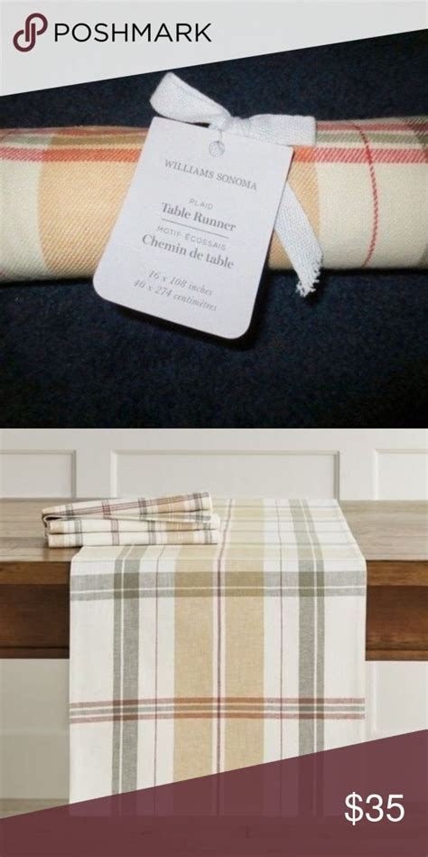 NEW WILLIAMS-SONOMA Autumn Plaid Table Runner | Williams sonoma, Luxury ...