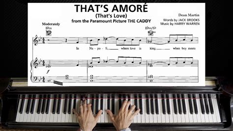 Dean Martin - That's Amore | Piano with Sheet Music Chords - Chordify