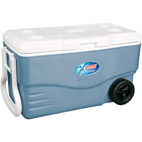 Coleman 100 Qt Xtreme Wheeled Cooler with Tow Handle Blue | eBay