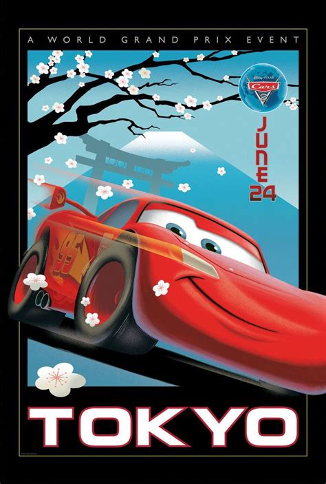 Pixar Disney Cars 2 [ 8.5" x 11" ] movie Poster Tokyo #movie | Disney cars movie, Disney pixar ...