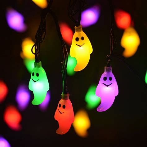 Ghost Solar String Lights Outdoor Halloween Decorations | Fresh Garden Decor