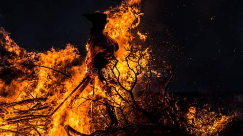 Witch Burning stock image. Image of night, sankt, orange - 79677337