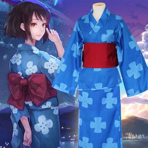 New! Kimi no Na Wa Mitsuha Miyamizu Kimono, Hobbies & Toys ...