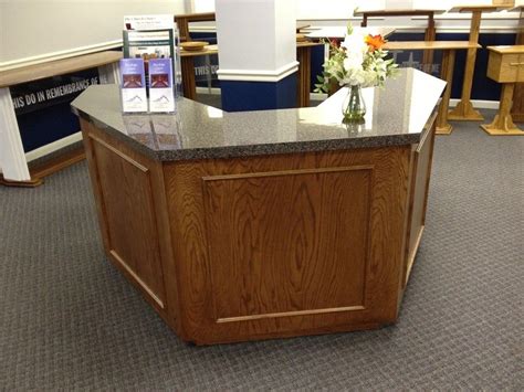 information center furniture | 6ft wide welcome center for the church ...