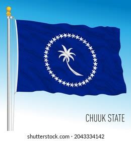 Chuuk State Flag Micronesia Vector Illustration Stock Vector (Royalty ...