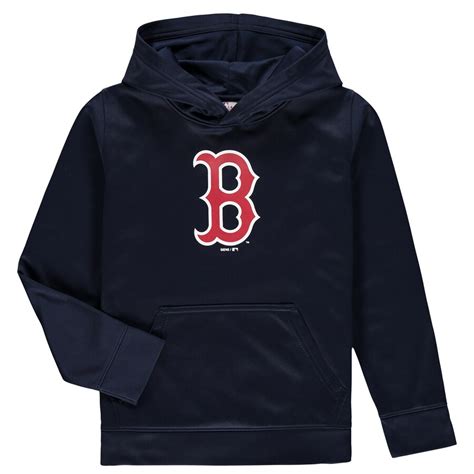 Youth Boston Red Sox Navy Team Logo Fleece Pullover Hoodie