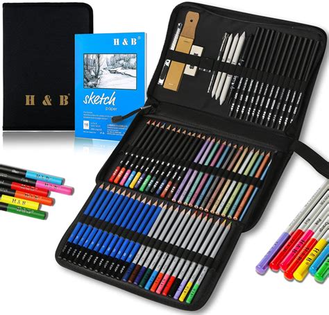 Amazon.com : H & B 72-Piece Professional Art Pencil Supply Set ...