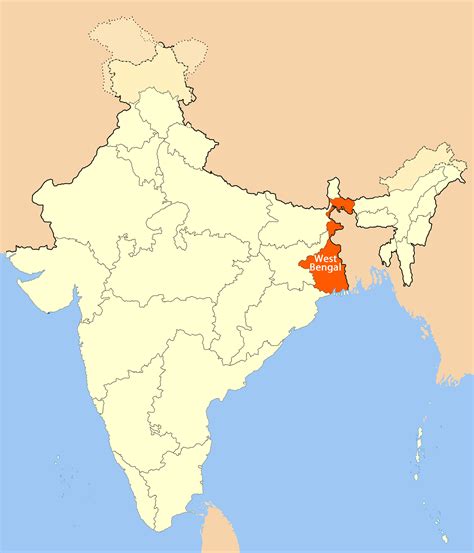 Location Map of West Bengal - Mapsof.Net