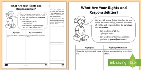 Personal Responsibility Worksheet - img-brah