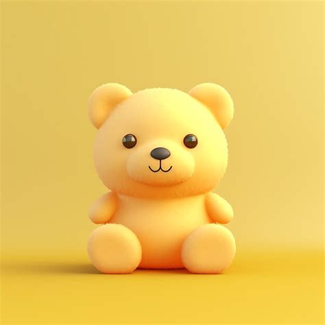 Premium AI Image | cute plush toy solid color background