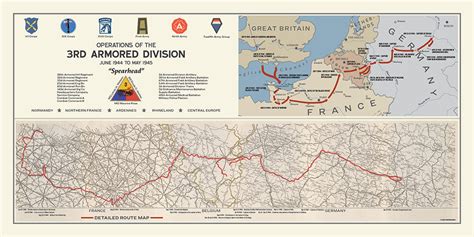 3rd Armored Division Campaign Map – HistoryShots InfoArt