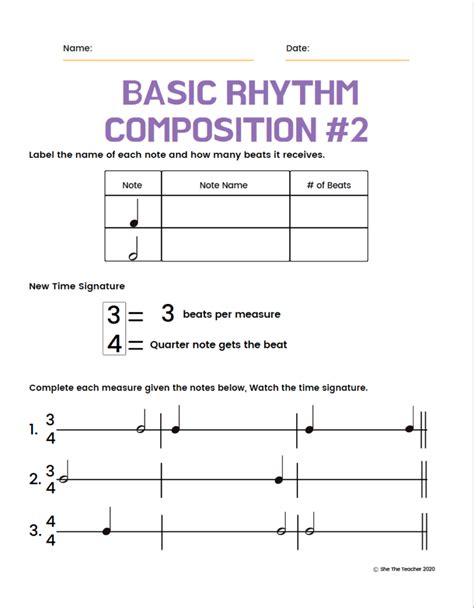 Music Theory Worksheets: 1 Great Method of Teaching Rhythm to Beginners ...